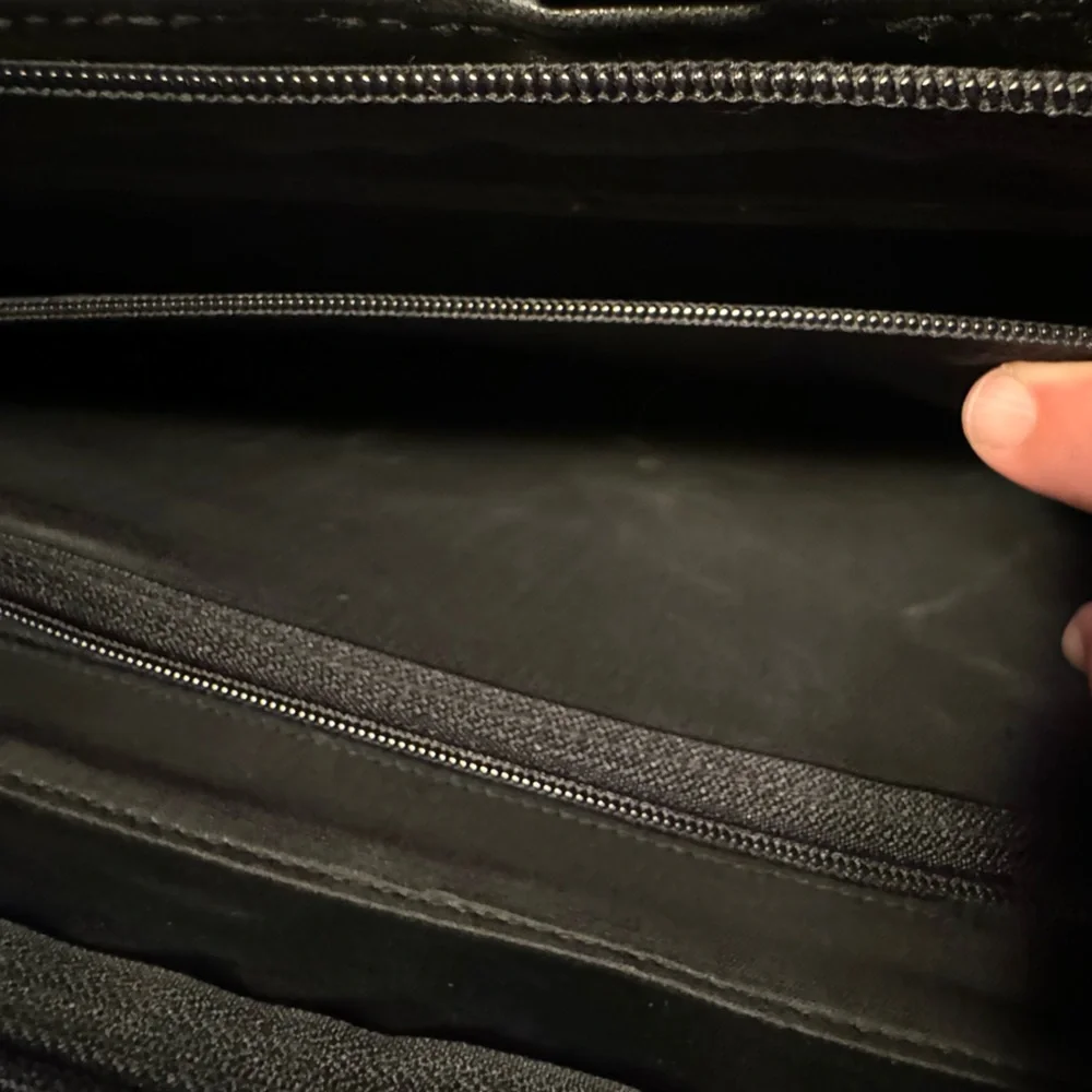Vintage Black Jackson Pebbled Leather Briefcase Attaché IPad Laptop Case MINTY